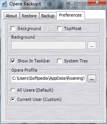 Opera BackupX screenshot 3