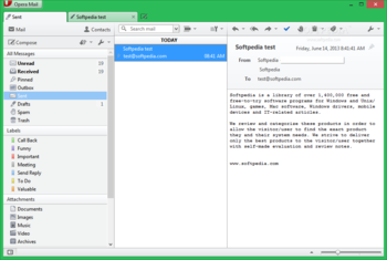 Opera Mail Portable screenshot