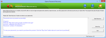 Opera Password Recovery screenshot