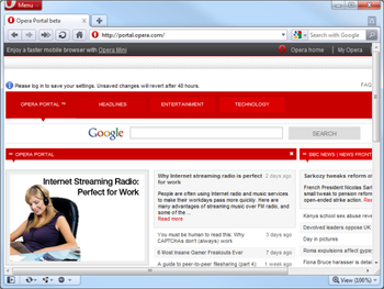 Opera Portable Edition screenshot