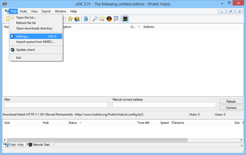 Opera's DC++ (oDC) screenshot 2