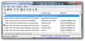 OperaCacheView screenshot
