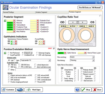 Ophthalmic EMR - ezChartWriter screenshot