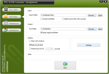 OpooSoft PCL To PDF Converter screenshot 2