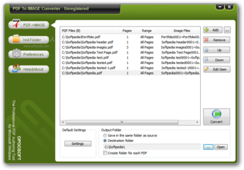OpooSoft PDF To IMAGE GUI + Command Line screenshot