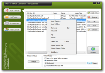 OpooSoft PDF To IMAGE GUI + Command Line screenshot 2
