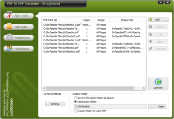 OpooSoft PDF To TIFF Converter screenshot