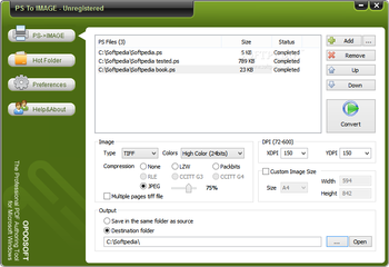 OpooSoft PS To IMAGE screenshot