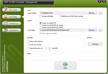 OpooSoft TIFF To PDF Converter screenshot 2