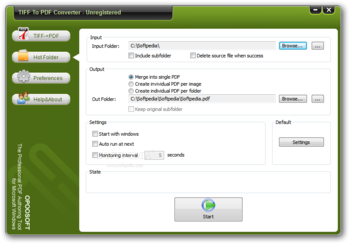 OpooSoft TIFF To PDF GUI + Command Line screenshot 3