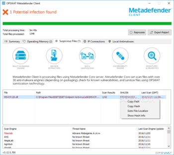 OPSWAT Metadefender Client screenshot 3