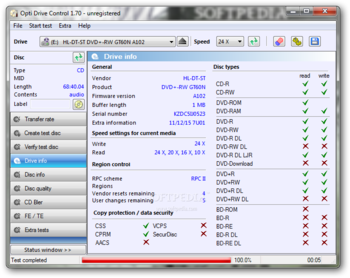 Opti Drive Control screenshot 2