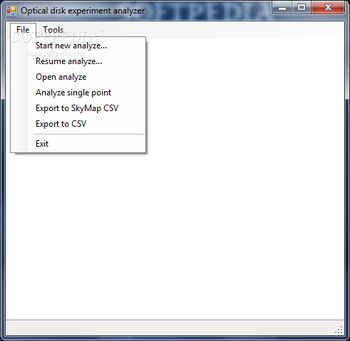 Optical Disk Experiment Analyzer screenshot