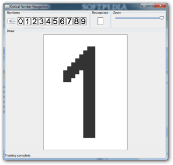 Optical Number Recognition screenshot