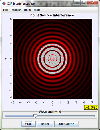 Optics Interference: Ripple Tank Program screenshot