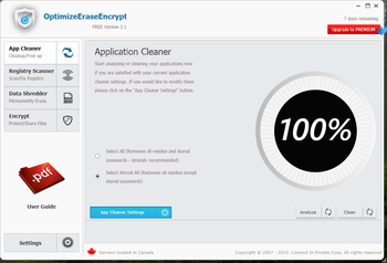 OptimizeEraseEncrypt screenshot