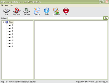 Optimum Data Recovery (Undelete NTFS) screenshot