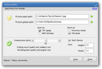 OptimumJPEG screenshot