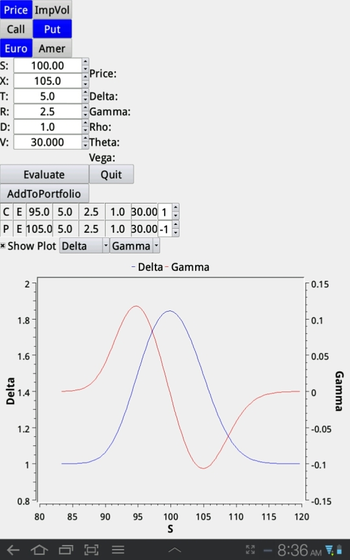Option Analytics screenshot 2