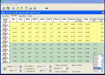 OptionTools screenshot