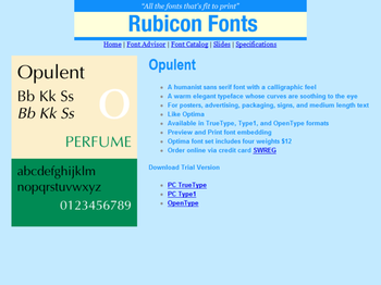 Opulent Font TT screenshot 2
