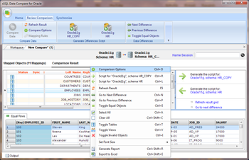 Oracle Data Compare screenshot