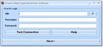 Oracle Delete Duplicate Entries Software screenshot