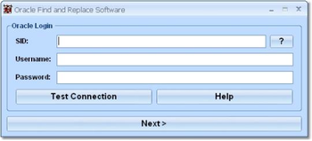 Oracle Find and Replace Software screenshot