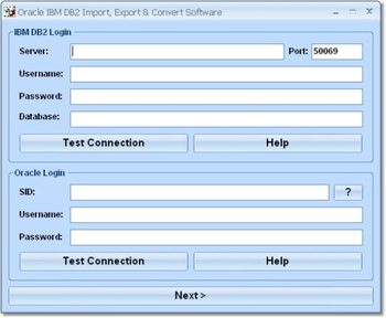 Oracle IBM DB2 Import, Export & Convert Software screenshot