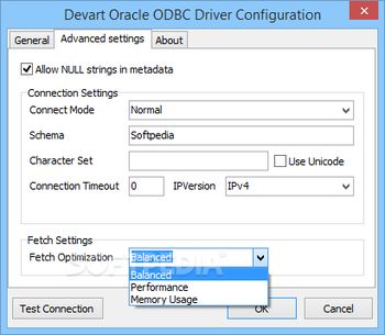 Oracle ODBC driver screenshot 2
