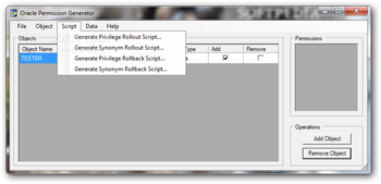 Oracle Permission Generator screenshot 2