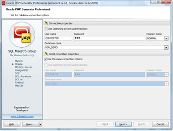 Oracle PHP Generator Free screenshot