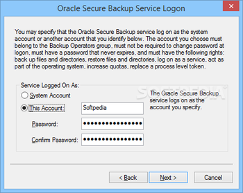 Oracle Secure Backup screenshot 2