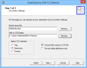 OraDump to CSV screenshot