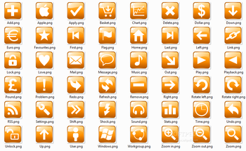 Orange Web Buttons screenshot