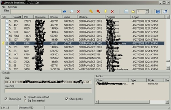 Ora*Session screenshot