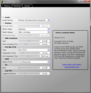 Orban Loudness Meter screenshot 2