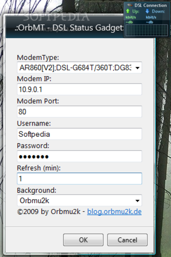 OrbMT Sidebar Gadget screenshot 2