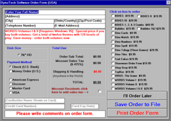 Order Form Source Code screenshot