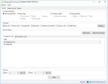 Orderprog PC Cleanup screenshot 2