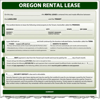 Oregon Rental Lease screenshot