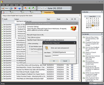 Organasis MyTasker EPM screenshot