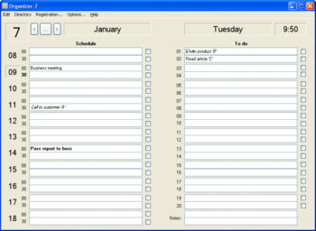 Organizer-7 screenshot