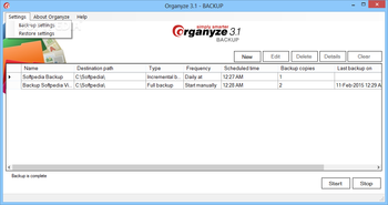 Organyze BACKUP screenshot 4