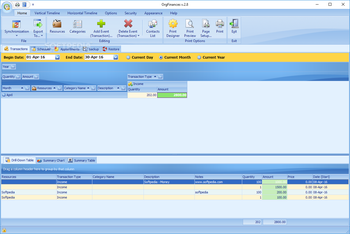 OrgFinances screenshot
