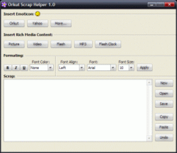 Orkut Scrap Helper screenshot