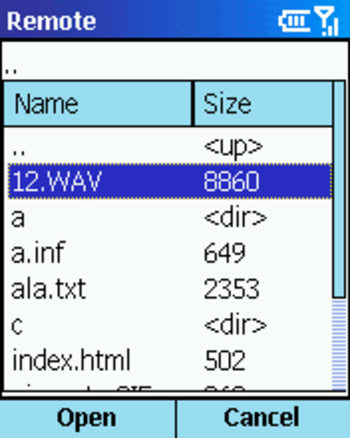 Orneta FTP for Smartphone 2002 screenshot 2