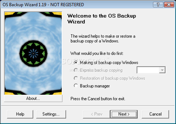 OS Backup Wizard screenshot