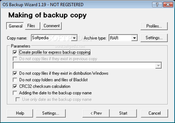 OS Backup Wizard screenshot 2