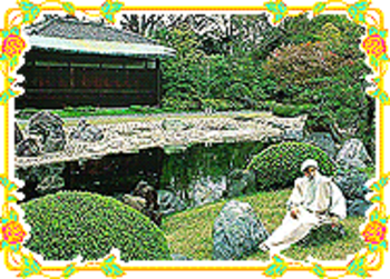 Osho enjoying zen garden view screenshot